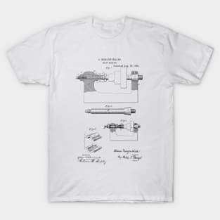 Shaft Bearing Vintage Patent Hand Drawing T-Shirt